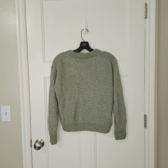 Quince Baby Alpaca-Wool Diamond Stitch Crew in Sage Women's Medium - Picture 4 of 9